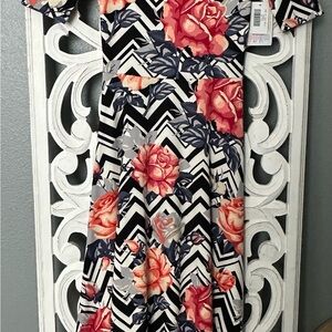 Floral Chevron Maxi Dress LulaRoe Ana